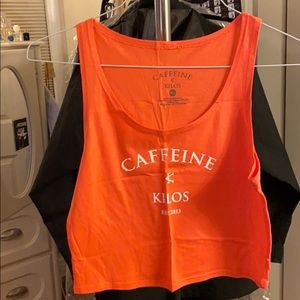 Caffeine and Kilos crop tank top